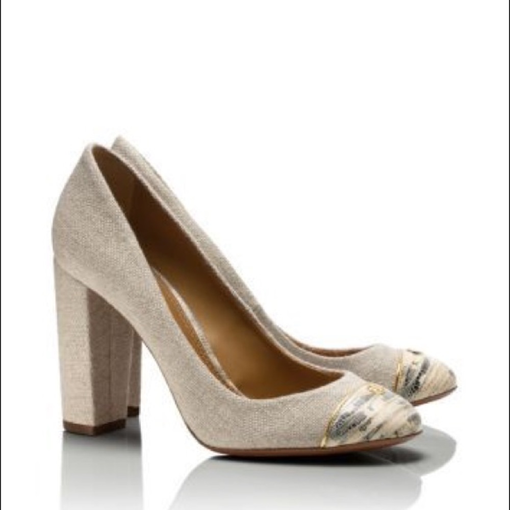 Tory Burch Ethel Linen pumps with box - Picture 5 of 5